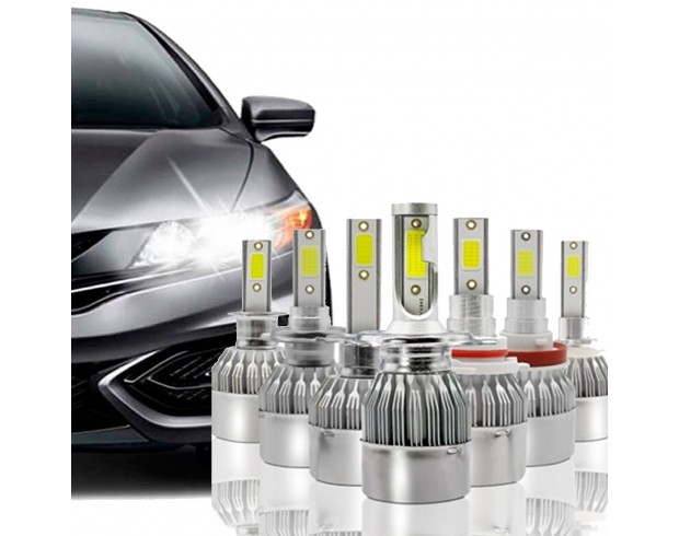 Par Lâmpadas Super Led H7 Farol Baixo Golf