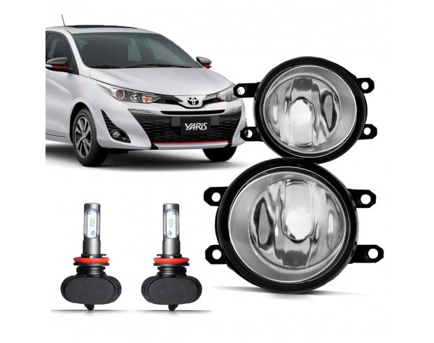 Par Farol Milha Neblina Yaris 2017 2018 2019 2020 2021 Com Ultra Led 6k
