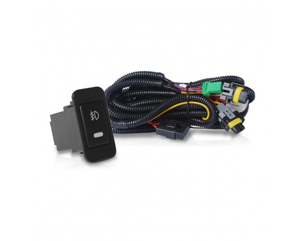 Kit Farol Milha Neblina Fit 2007 2008 Botão Modelo Original Com Ultra Led