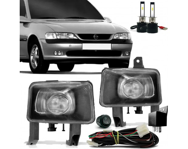 Kit Farol Milha Neblina Vectra 2000 2001 2002 2003 2004 2005 Botão Tic Tac Com Led Nano