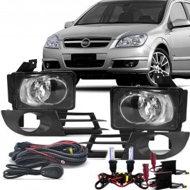 Kit Farol Milha Neblina Vectra 2006 2007 2008 2009 Botão Colante Com Xenon 12k